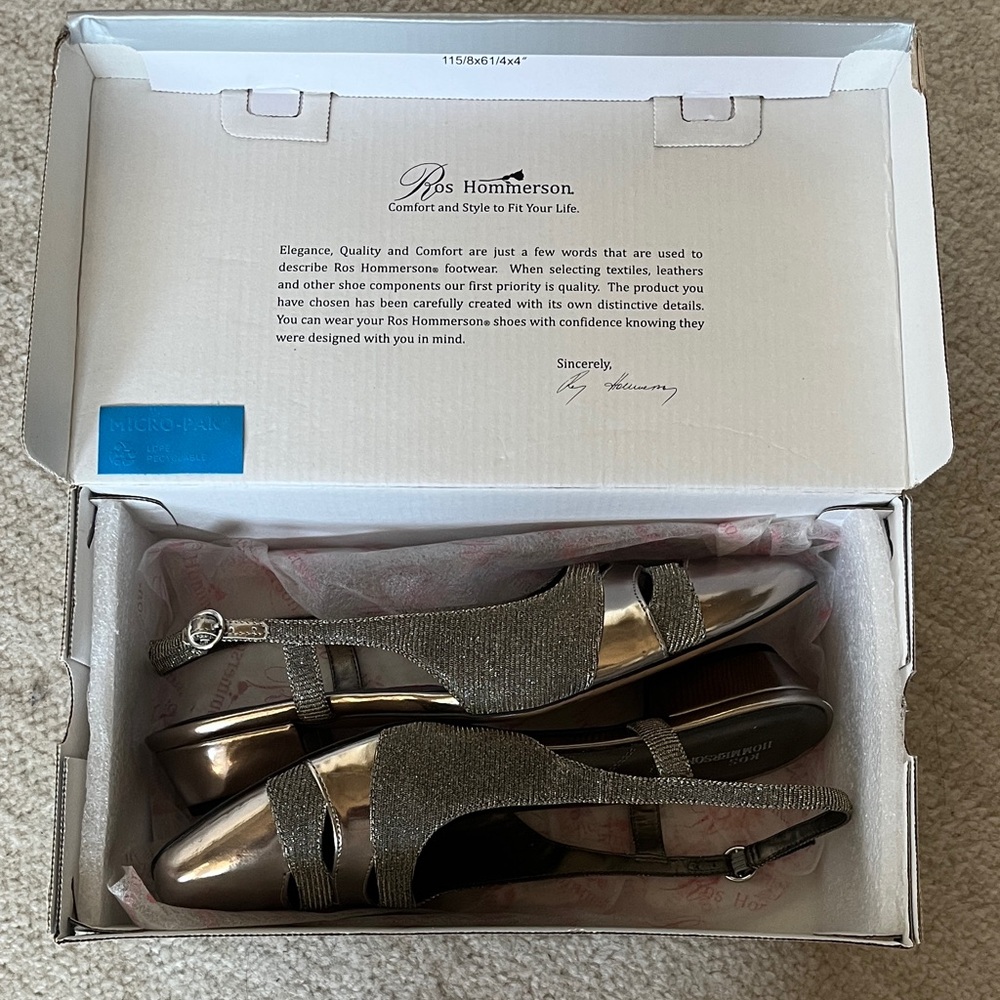 ✨2/$5✨ Ros Hommerson Metallic Slingback Heels - Picture 6 of 8